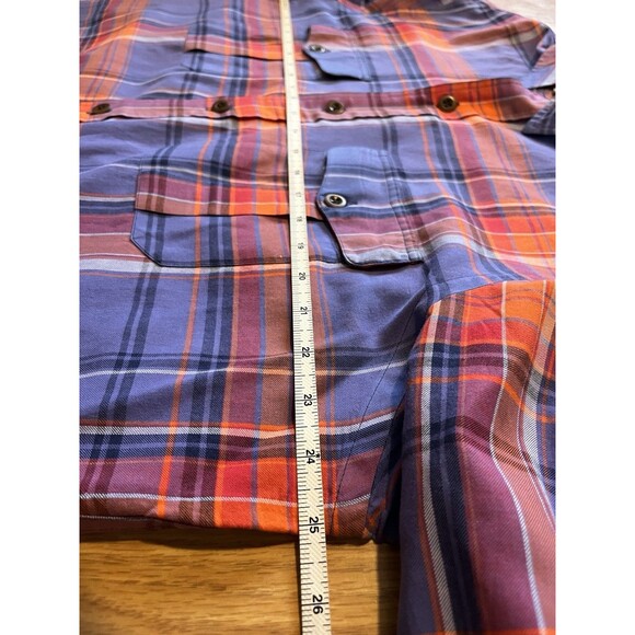 Vintage Polo Ralph Lauren Purple Orange Plaid Button Down Shirt Size XL - Picture 9 of 9